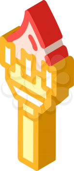 burning torch isometric icon vector. burning torch sign. isolated symbol illustration