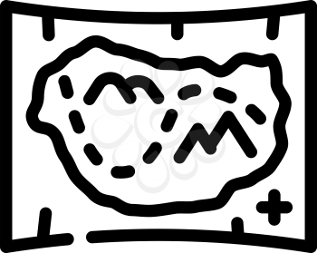 medieval map line icon vector. medieval map sign. isolated contour symbol black illustration