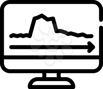 peak voltage surges line icon vector. peak voltage surges sign. isolated contour symbol black illustration