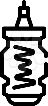 gas centrifuge for uranium enrichment line icon vector. gas centrifuge for uranium enrichment sign. isolated contour symbol black illustration