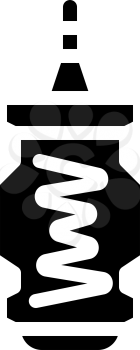 gas centrifuge for uranium enrichment glyph icon vector. gas centrifuge for uranium enrichment sign. isolated contour symbol black illustration