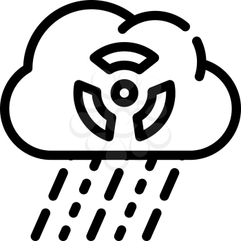 acid rain line icon vector. acid rain sign. isolated contour symbol black illustration