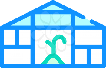 farm greenhouse color icon vector. farm greenhouse sign. isolated symbol illustration