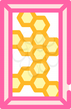 honey comb color icon vector. honey comb sign. isolated symbol illustration