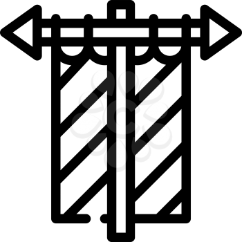 viking flag line icon vector. viking flag sign. isolated contour symbol black illustration