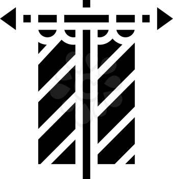 viking flag glyph icon vector. viking flag sign. isolated contour symbol black illustration