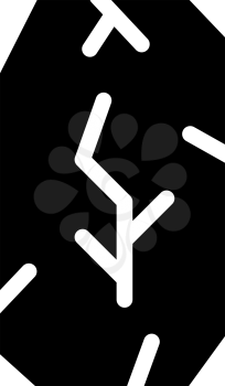 divination runes glyph icon vector. divination runes sign. isolated contour symbol black illustration