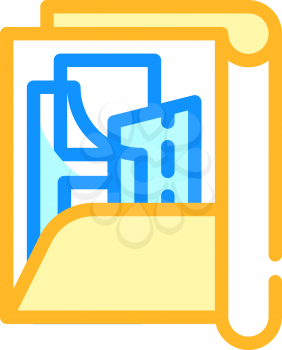 pattern set folder color icon vector. pattern set folder sign. isolated symbol illustration