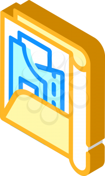pattern set folder isometric icon vector. pattern set folder sign. isolated symbol illustration