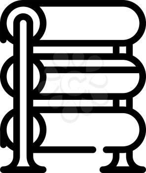 rack with fabrics line icon vector. rack with fabrics sign. isolated contour symbol black illustration