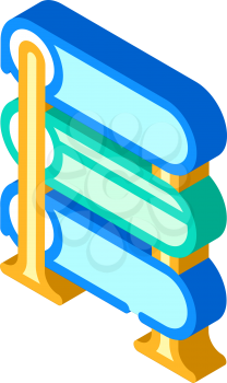 rack with fabrics isometric icon vector. rack with fabrics sign. isolated symbol illustration