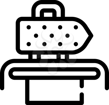 ironing press line icon vector. ironing press sign. isolated contour symbol black illustration