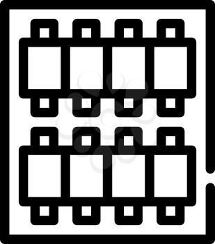 threads set line icon vector. threads set sign. isolated contour symbol black illustration