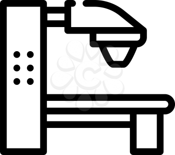 radiation therapy machine line icon vector. radiation therapy machine sign. isolated contour symbol black illustration