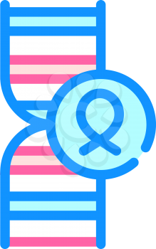 dna cancer color icon vector. dna cancer sign. isolated symbol illustration