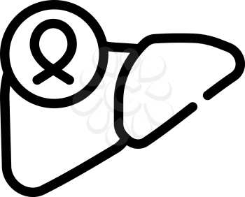 liver cancer line icon vector. liver cancer sign. isolated contour symbol black illustration