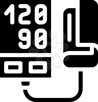 pressure measurement tool glyph icon vector. pressure measurement tool sign. isolated contour symbol black illustration