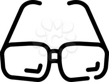 grandfather glasses line icon vector. grandfather glasses sign. isolated contour symbol black illustration