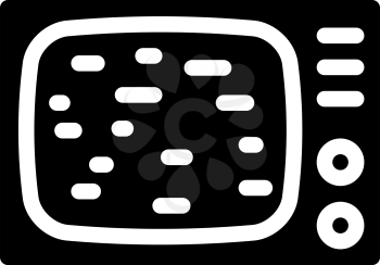 vintage tv glyph icon vector. vintage tv sign. isolated contour symbol black illustration