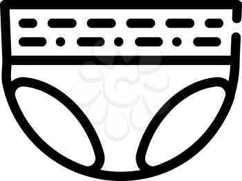 diaper for old human line icon vector. diaper for old human sign. isolated contour symbol black illustration