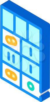 pills box isometric icon vector. pills box sign. isolated symbol illustration