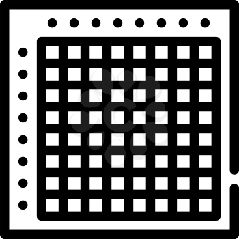 japanese crossword line icon vector. japanese crossword sign. isolated contour symbol black illustration