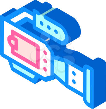 video camera isometric icon vector. video camera sign. isolated symbol illustration