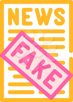 fake news color icon vector. fake news sign. isolated symbol illustration