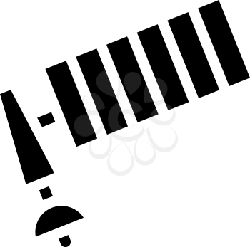 satellite equipment glyph icon vector. satellite equipment sign. isolated contour symbol black illustration