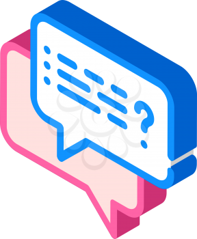 discussion with journalist isometric icon vector. discussion with journalist sign. isolated symbol illustration