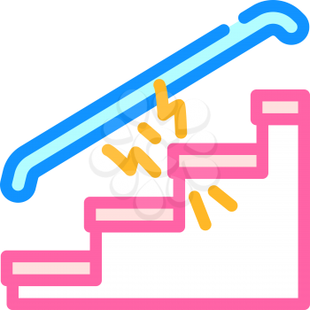 repair of steps hallways color icon vector. repair of steps hallways sign. isolated symbol illustration