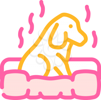 dog smell color icon vector. dog smell sign. isolated symbol illustration