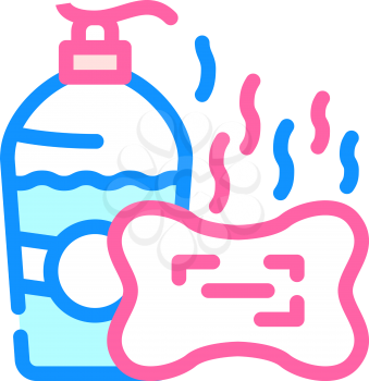 soap smell color icon vector. soap smell sign. isolated symbol illustration