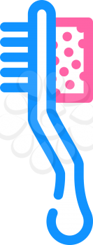 brush and callus remover color icon vector. brush and callus remover sign. isolated symbol illustration
