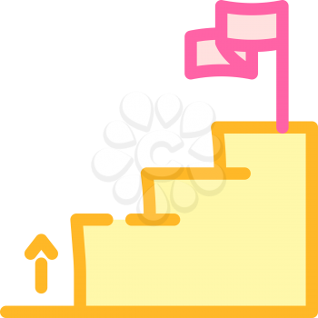 business goal achievement color icon vector. business goal achievement sign. isolated symbol illustration