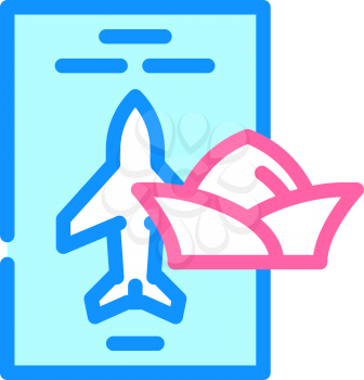 stewardess courses color icon vector. stewardess courses sign. isolated symbol illustration