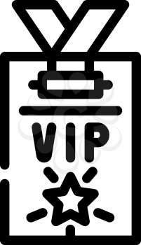 vip card line icon vector. vip card sign. isolated contour symbol black illustration