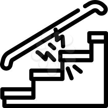 repair of steps hallways line icon vector. repair of steps hallways sign. isolated contour symbol black illustration