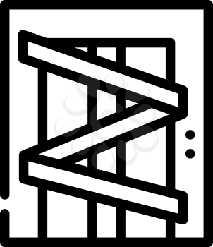 lift repair line icon vector. lift repair sign. isolated contour symbol black illustration