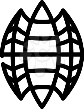 cut mango line icon vector. cut mango sign. isolated contour symbol black illustration