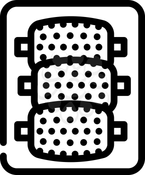 nozzles for callus remover line icon vector. nozzles for callus remover sign. isolated contour symbol black illustration
