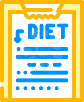 description diet color icon vector. description diet sign. isolated symbol illustration
