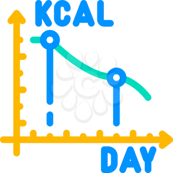 calorie reduction gradually color icon vector. calorie reduction gradually sign. isolated symbol illustration