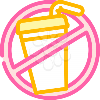 refusal from soda color icon vector. refusal from soda sign. isolated symbol illustration