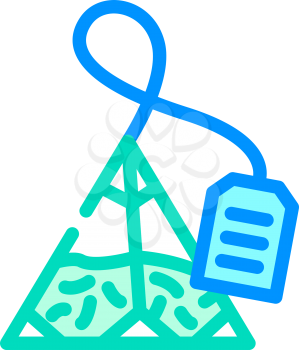 triangular bag tea color icon vector. triangular bag tea sign. isolated symbol illustration