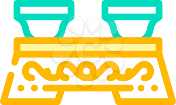 ceremony tea drink table color icon vector. ceremony tea drink table sign. isolated symbol illustration