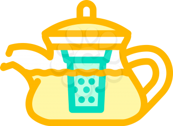 teapot for boiling tea color icon vector. teapot for boiling tea sign. isolated symbol illustration
