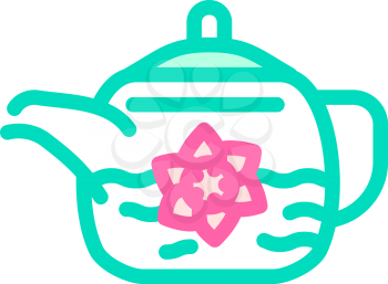 flower tea color icon vector. flower tea sign. isolated symbol illustration