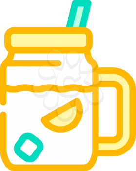 cold tea color icon vector. cold tea sign. isolated symbol illustration