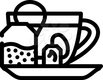 fat burning tea line icon vector. fat burning tea sign. isolated contour symbol black illustration